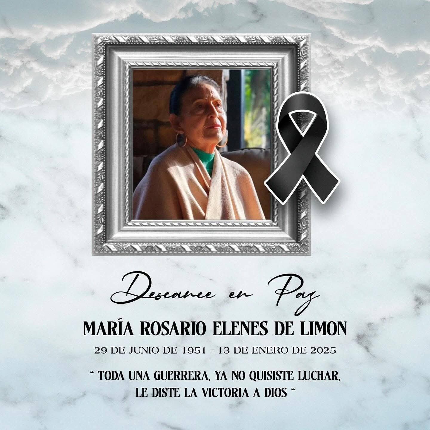 Con esta imagen, el Fantasma despidió a su señora madre en redes sociales.